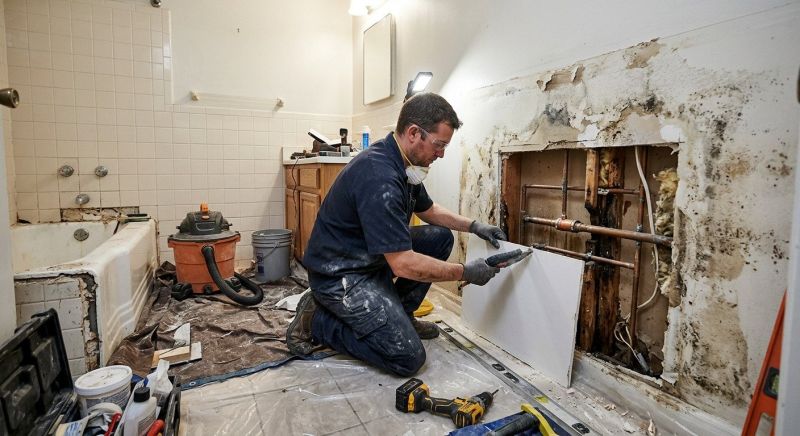 Bathroom Dry Rot Repair