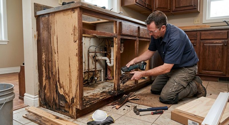 Kitchen Dry Rot Repair