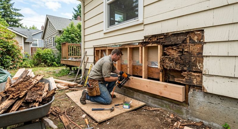 Dry Rot Siding Repair