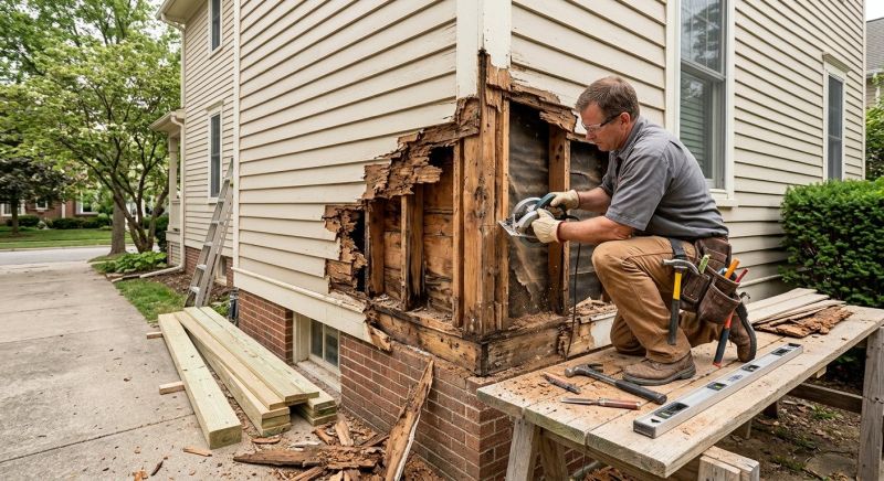 Dry Rot Siding Repair