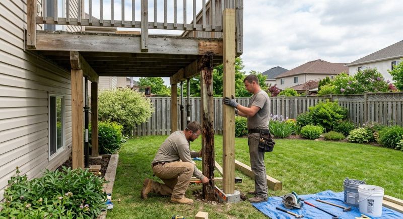 Exterior Column Rot Repair