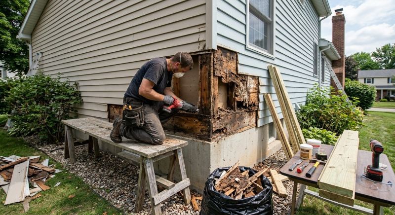 Porch Dry Rot Repair